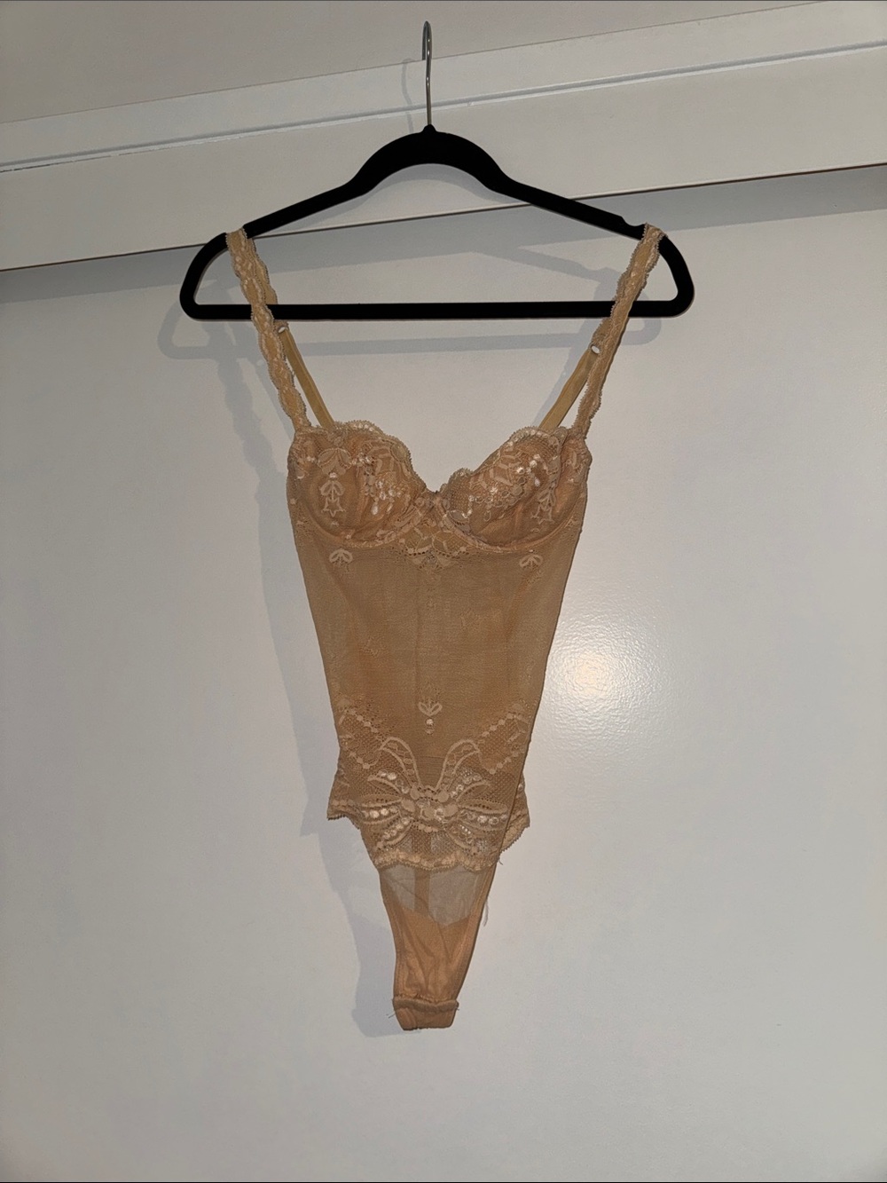 La Perla Sheer Lace Bodysuit - Nude size small